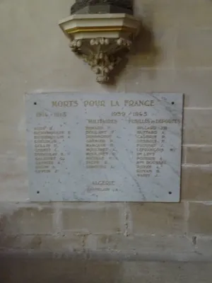 Plaque commémorative de l'Église Saint-Pierre de Gacé