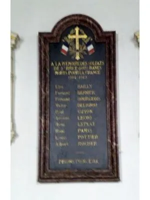 Plaque commémorative église de Saint-Brice-sous-Rânes