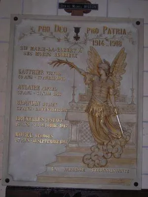 Plaque commémorative église de Sainte-Marie-la-Robert