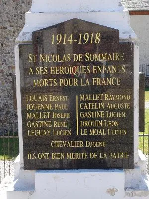 Monument aux morts de Saint-Nicolas-de-Sommaire