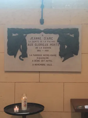 Plaque aux Morts 14-18 de la Basilique Notre-Dame d'Alençon