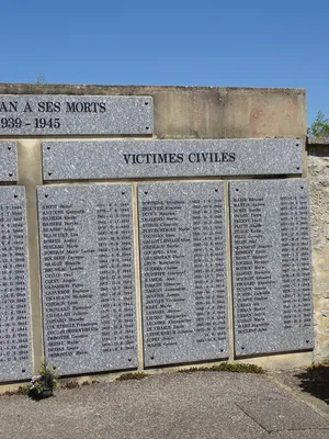 Plaque 39-45 du cimetière d'Argentan