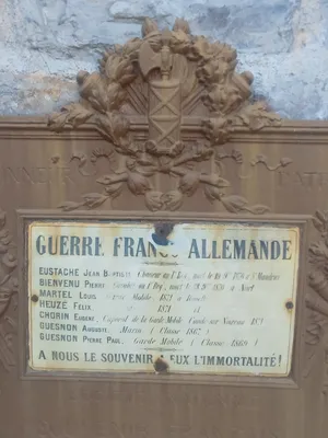 Plaque aux Morts de 1870 à Rouellé