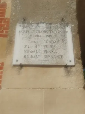 Plaque 14-18 du Haras du Pin-au-Haras