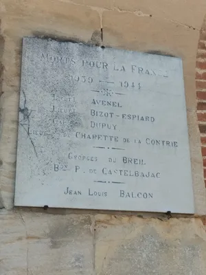 Plaque 39-45 du Haras du Pin-au-Haras