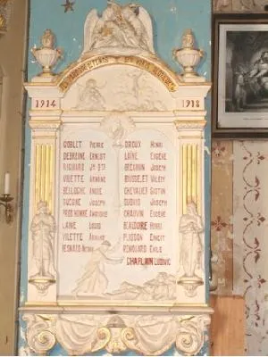 Plaque commémorative église de Feings