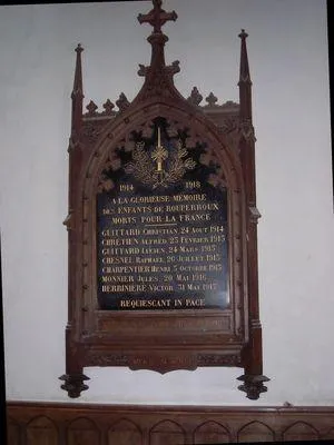 Plaque commémorative église de Rouperroux