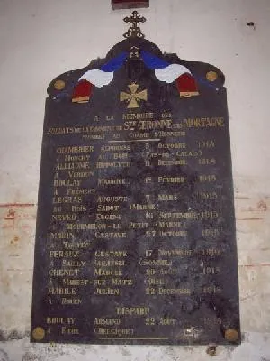Plaque commémorative église de Sainte-Céronne-lès-Mortagne