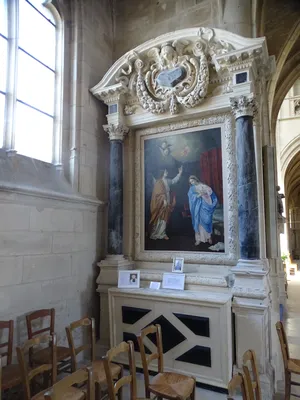 Retable de la 2e chapelle latérale nord de l'Église Saint-Germain d'Argentan