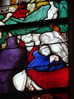Vitrail Baie A : La Mort de saint Martin dans l'Église Saint-Martin d'Argentan