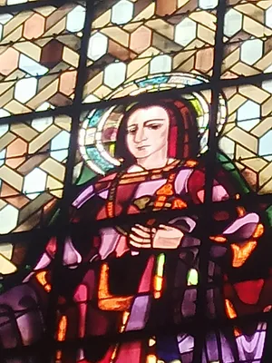 Vitrail Baie 2 - bx Marguerite de Lorraine dans la Basilique Notre-Dame d'Alençon