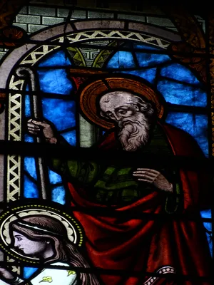 Vitrail Baie A : Sainte-Anne dans l'Église Notre-Dame-de-l'Assomption à La Ferté-Macé