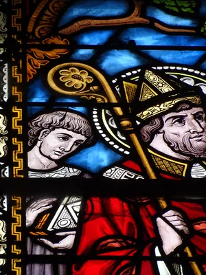 Vitrail Baie C : Saint-Denis dans l'Église Notre-Dame-de-l'Assomption à La Ferté-Macé