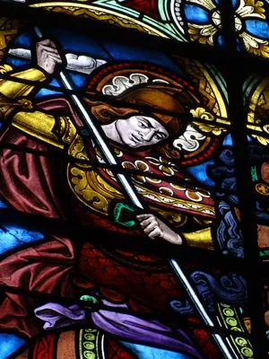 Vitrail Baie D : Saint-Georges dans l'Église Notre-Dame-de-l'Assomption à La Ferté-Macé