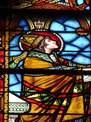 Vitrail Baie K : Sainte-Opportune dans l'Église Notre-Dame-de-l'Assomption à La Ferté-Macé