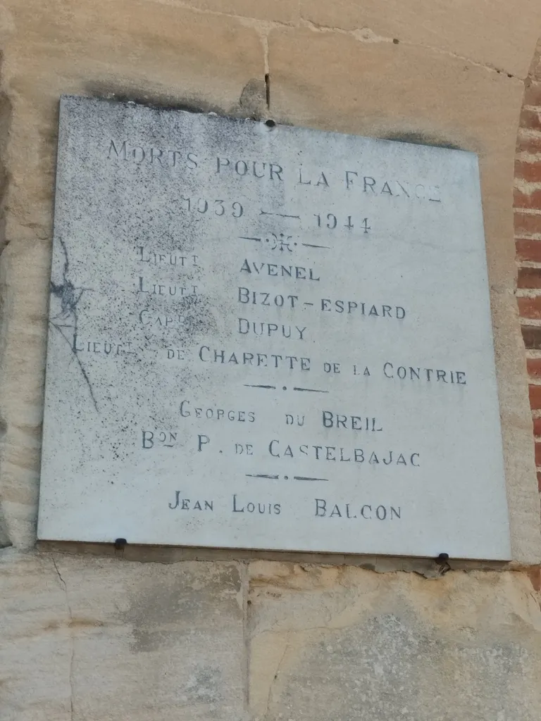 Plaque 39-45 du Haras du Pin-au-Haras