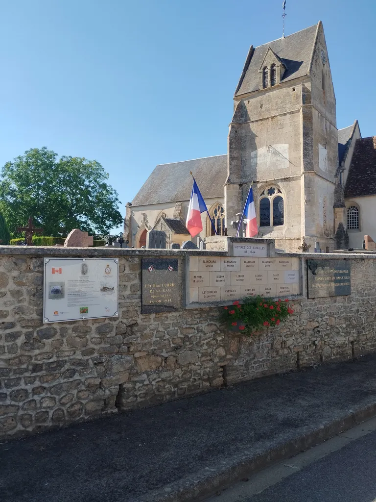 Plaque Ronald CURRIE à Tournai-sur-Dive