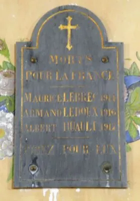 Plaque commémorative église de Champ-Haut