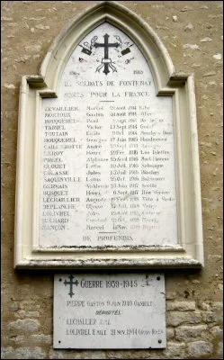 Plaque commémorative de Fontenai-sur-Orne