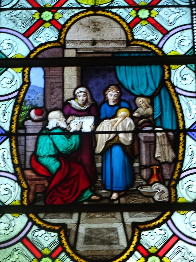 Vitrail Baie 3 dans l'Église Saint-Jean-Baptiste de Beauvain