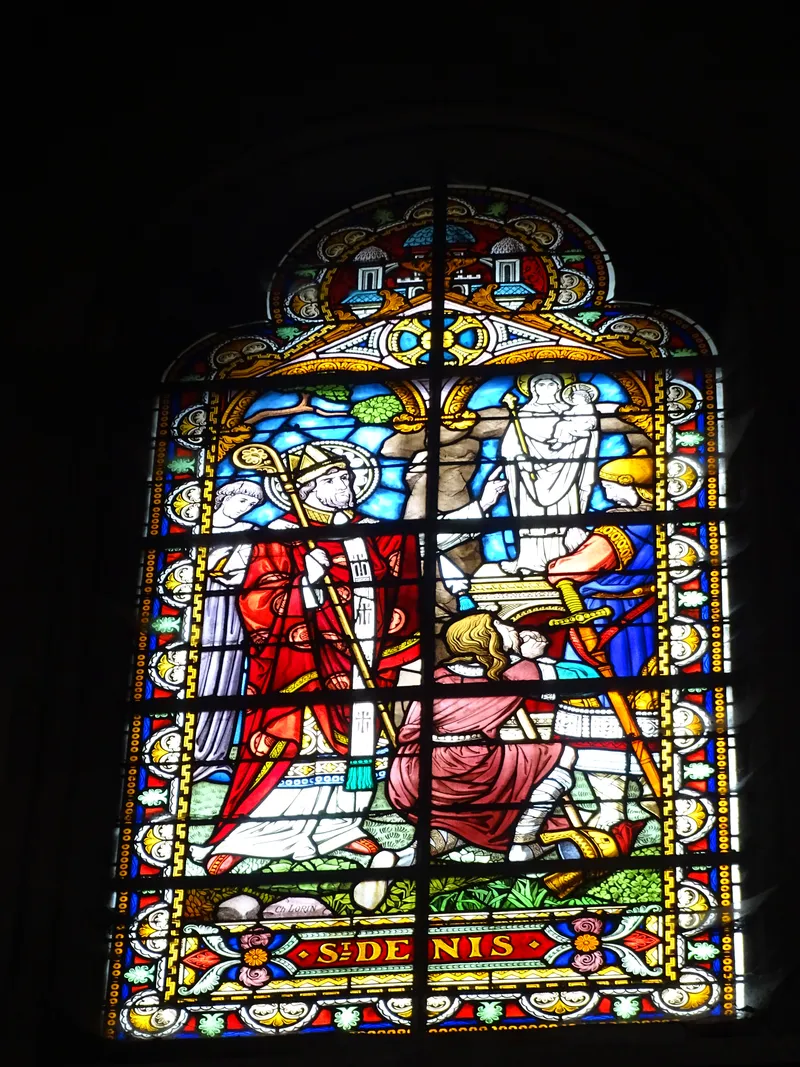 Vitrail Baie C : Saint-Denis dans l'Église Notre-Dame-de-l'Assomption à La Ferté-Macé