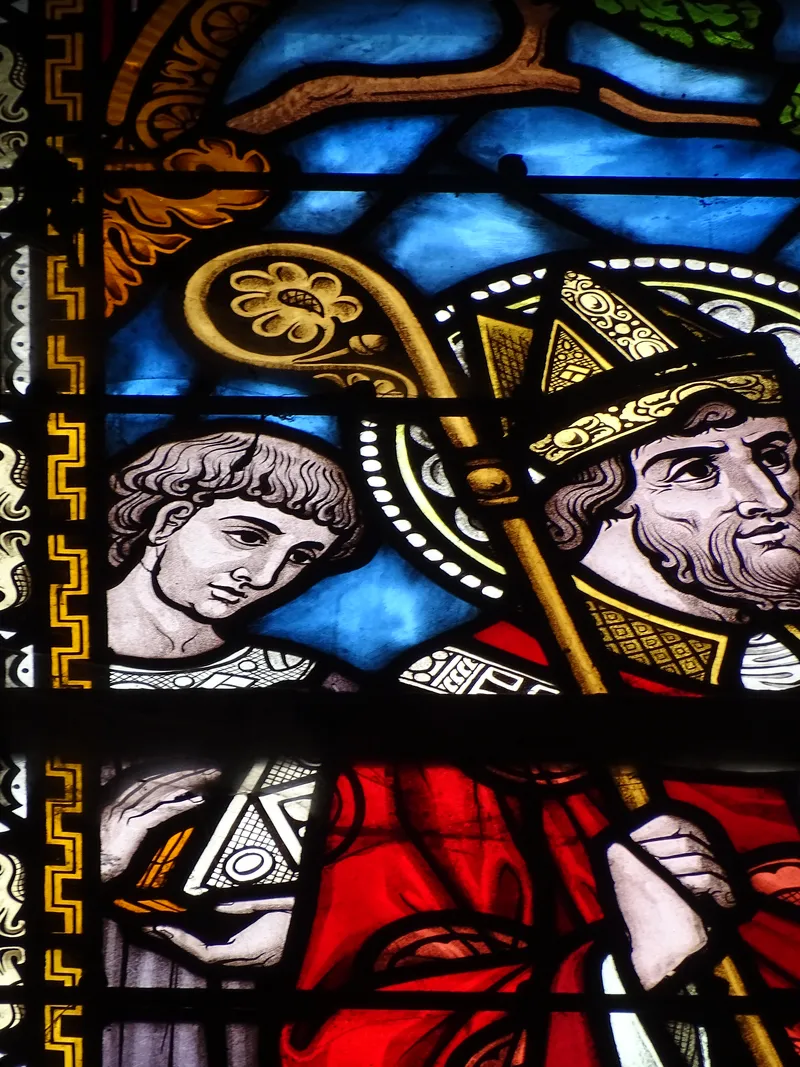 Vitrail Baie C : Saint-Denis dans l'Église Notre-Dame-de-l'Assomption à La Ferté-Macé