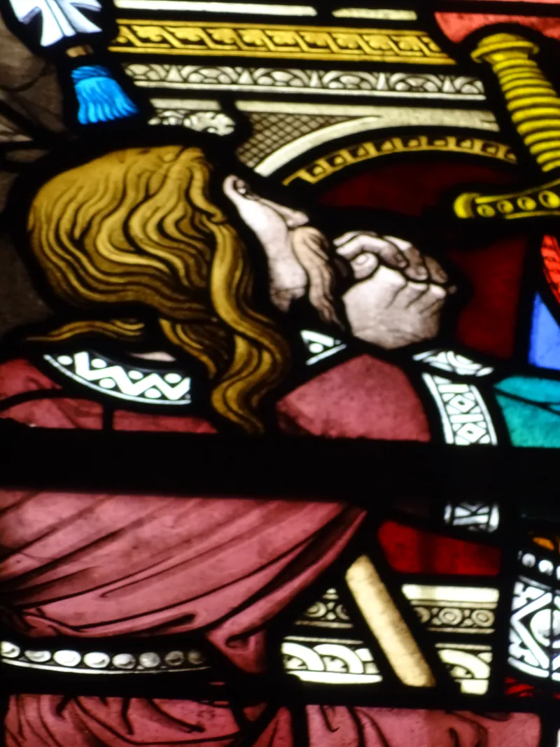 Vitrail Baie C : Saint-Denis dans l'Église Notre-Dame-de-l'Assomption à La Ferté-Macé