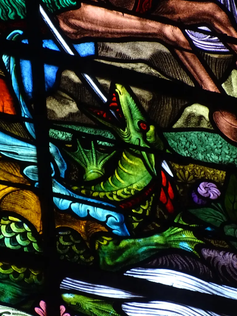 Vitrail Baie D : Saint-Georges dans l'Église Notre-Dame-de-l'Assomption à La Ferté-Macé