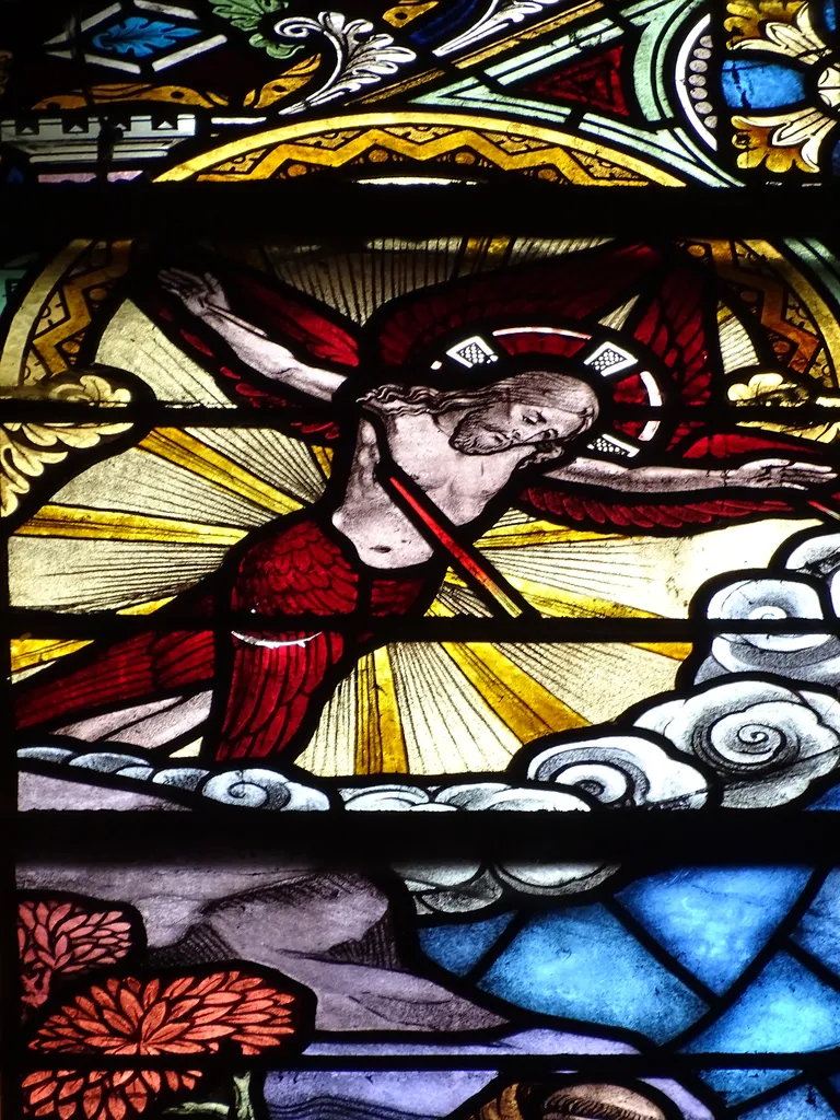 Vitrail Baie F : Saint-François-d'Assise dans l'Église Notre-Dame-de-l'Assomption à La Ferté-Macé