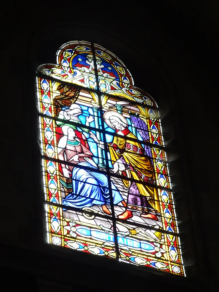 Vitrail Baie J : Saint-Ortaire dans l'Église Notre-Dame-de-l'Assomption à La Ferté-Macé