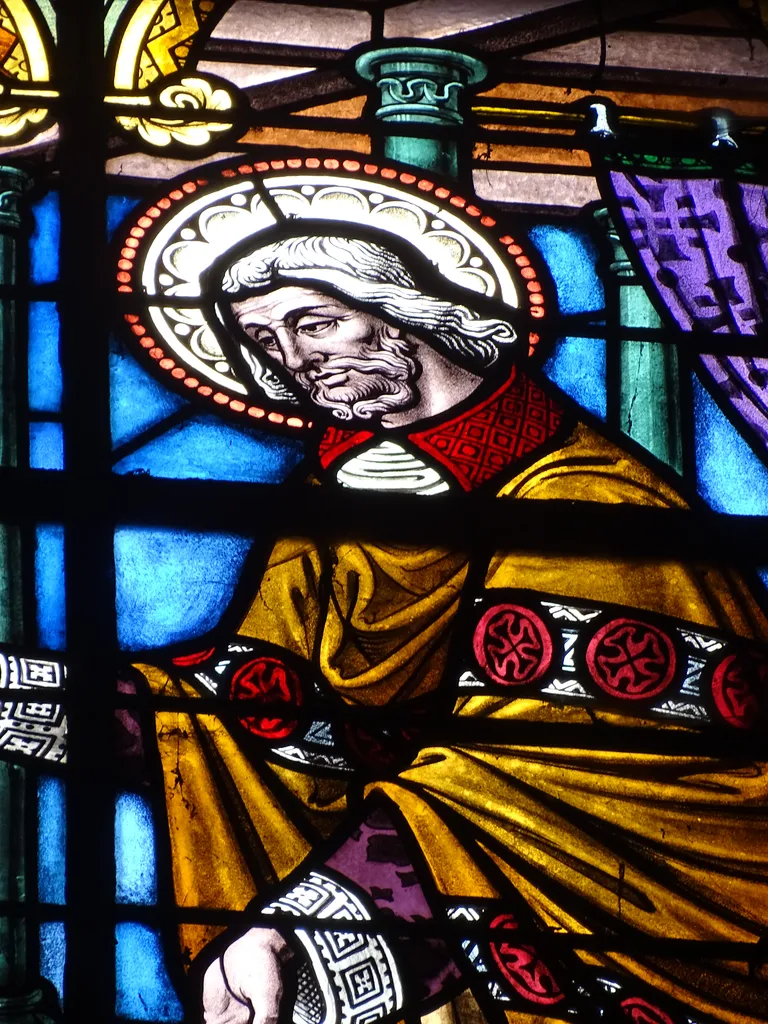 Vitrail Baie J : Sainte-Opportune dans l'Église Notre-Dame-de-l'Assomption à La Ferté-Macé