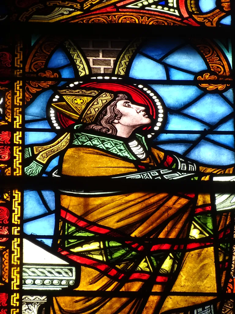 Vitrail Baie K : Sainte-Opportune dans l'Église Notre-Dame-de-l'Assomption à La Ferté-Macé