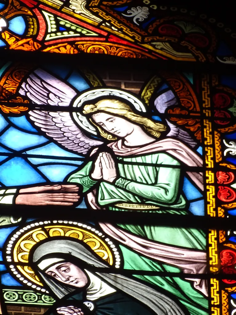 Vitrail Baie K : Sainte-Opportune dans l'Église Notre-Dame-de-l'Assomption à La Ferté-Macé