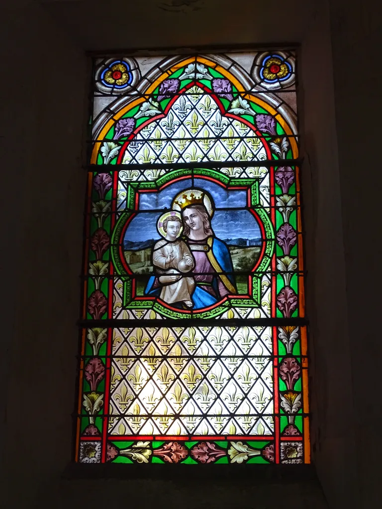 Vitrail Baie 4 dans l'Église Notre-Dame-de-l'Assomption à Ommoy