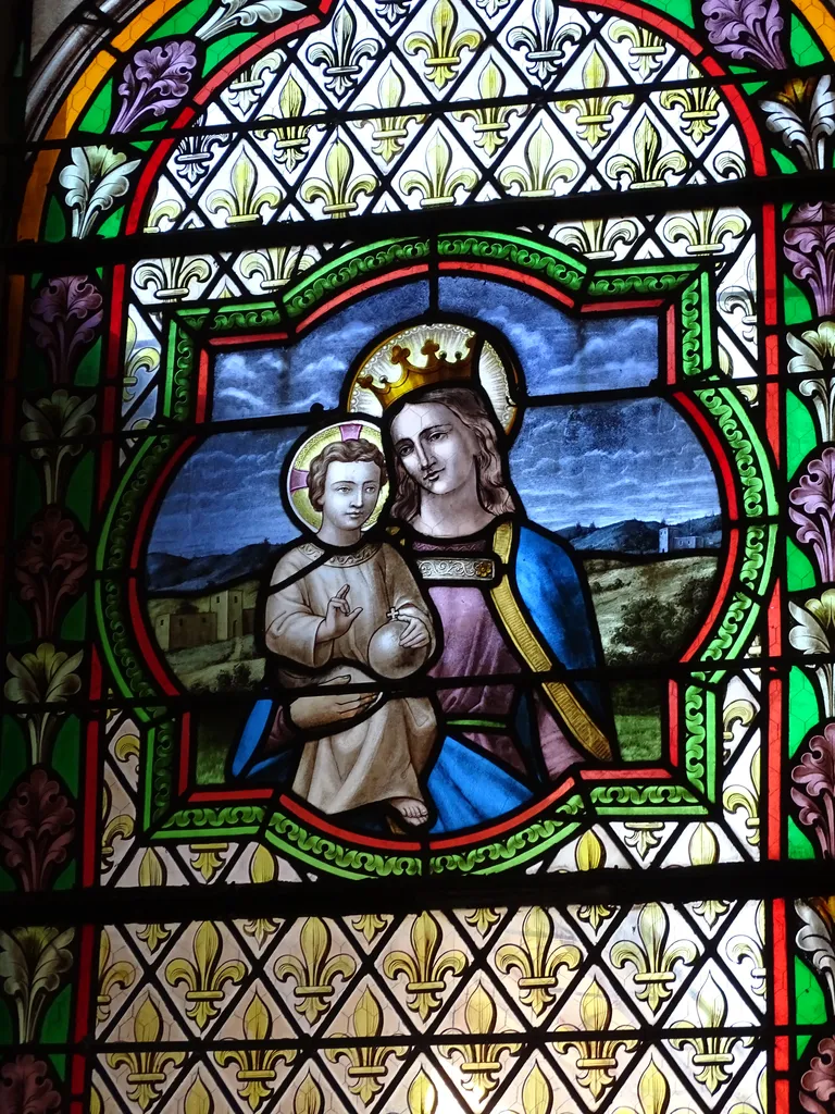 Vitrail Baie 4 dans l'Église Notre-Dame-de-l'Assomption à Ommoy