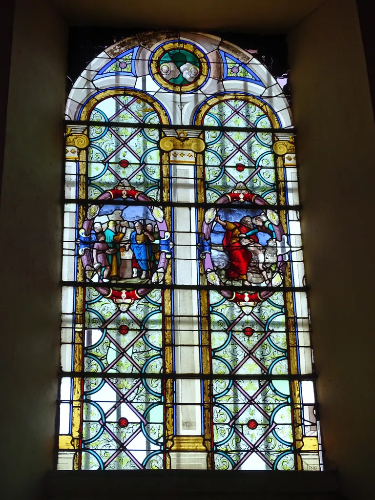 Vitrail Baie 4 dans l'Église Saint-Pierre de Dompierre